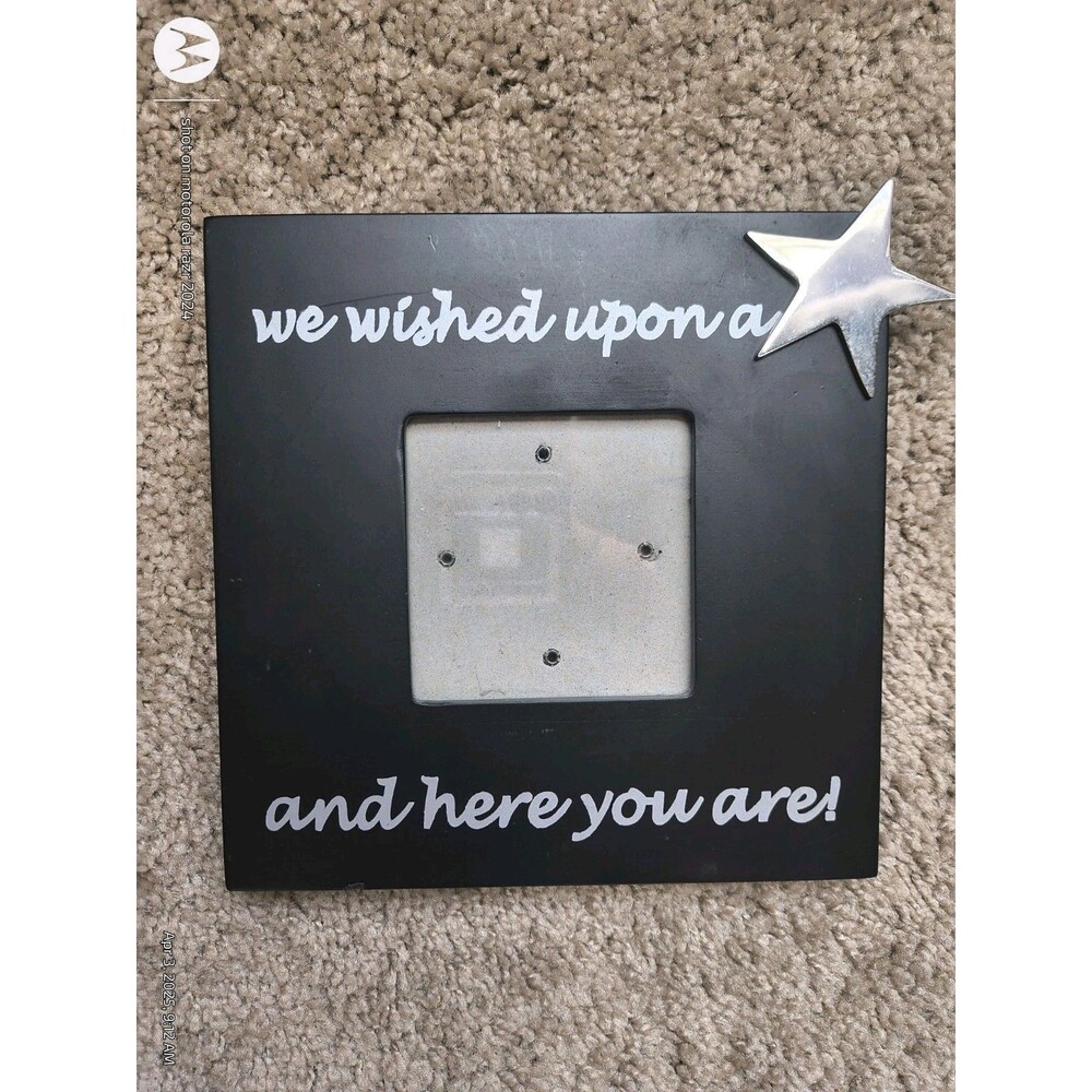 Mudpie Picture Frame Star Black Baby Table Decor